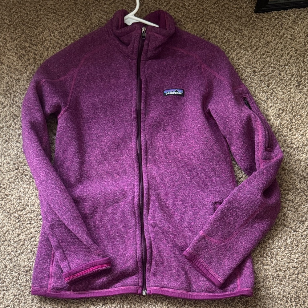Patagonia Women's Heathered Magenta Full-Zip Fleece Jacket
